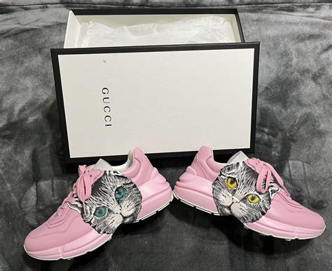 gucci tennis shoes 2016 with feline|Gucci Rhyton Mystic Cat Pink (Women's) .